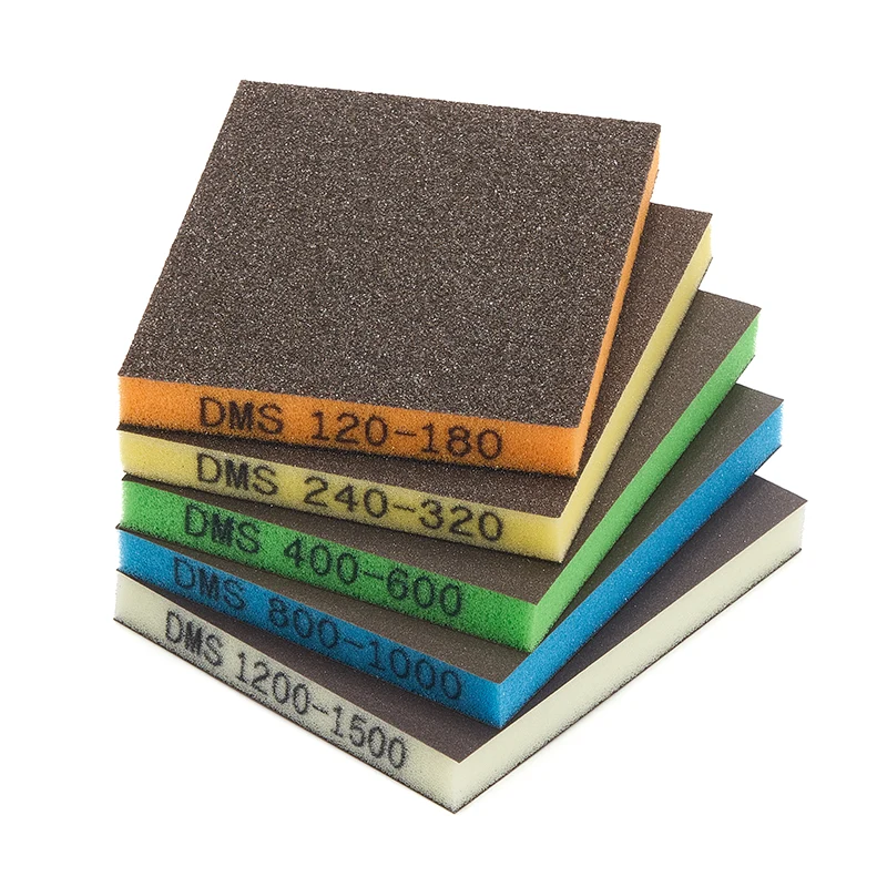 Esponja de lijado de doble cara colorida